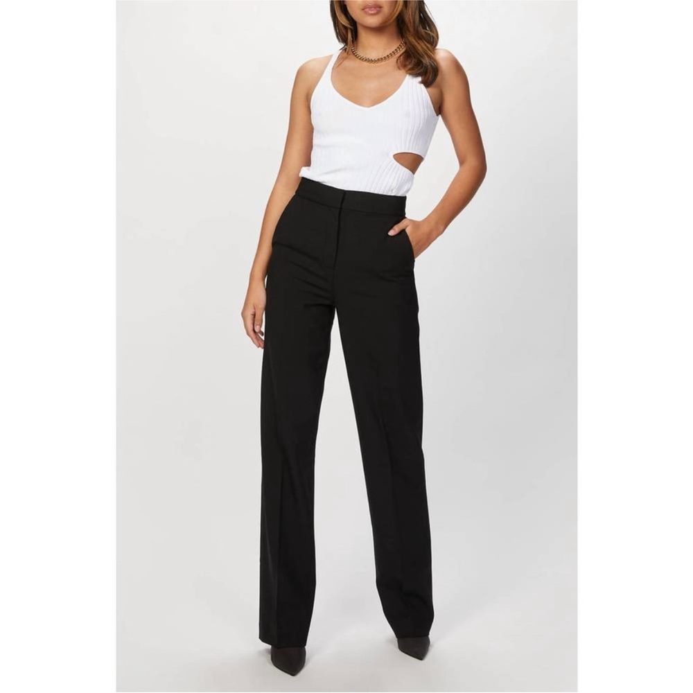 New! Rebecca Taylor Cavalry Twill Trouser Wool Blend Straight Pant Career Office